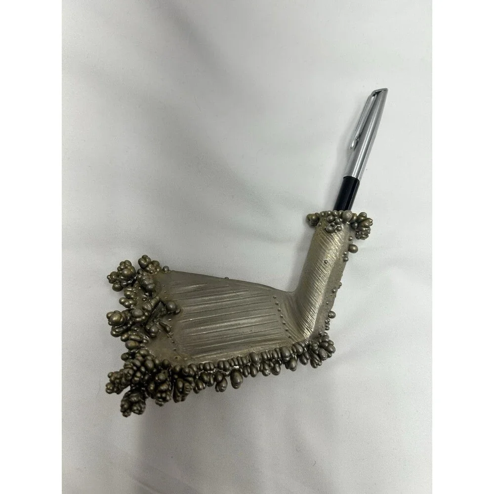 Executive Golf Club Head Pen And Pencil Holder Custom Art Unique VTG